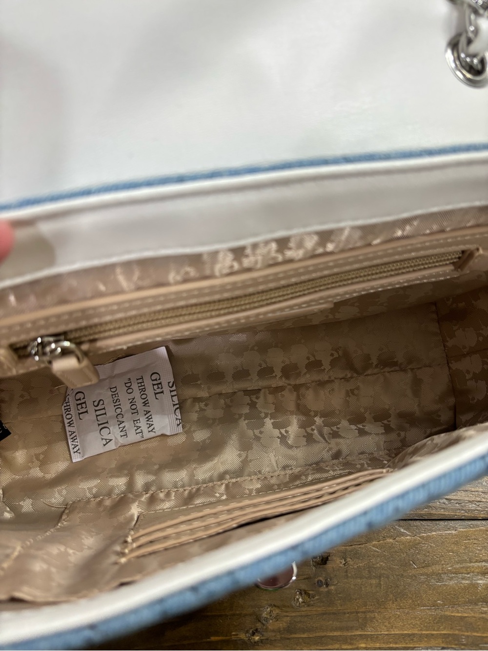 Karl Lagerfeld Agyness Light wash Denim Shoulder Bag - Picture 9 of 12